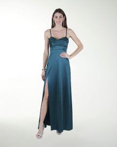 VESTIDO CL WARP CON DRAPEADO EN ESCOTE